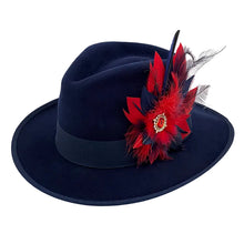 Load image into Gallery viewer, Red & Navy Magnetic Feather Trim 3