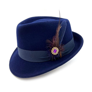 XS Navy & Purple Magnetic Feather Trim
