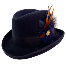 Load image into Gallery viewer, EXtra Small Navy & Natural Tan Magnetic Feather Trim