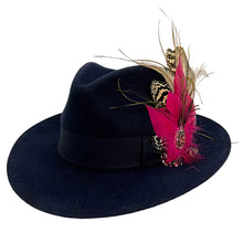 Load image into Gallery viewer, Beetroot Pink & Natural Magnetic Feather Trim