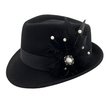 Load image into Gallery viewer, Black & Pearl Magnetic Feather Trim