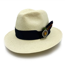 Load image into Gallery viewer, Bleached Toyo Straw Woven Fedora