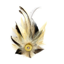 Load image into Gallery viewer, Cream & Black Brown Magnetic Feather Trim