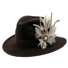 Load image into Gallery viewer, Cream & Black Brown Magnetic Feather Trim