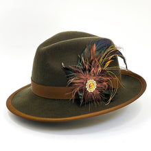 Load image into Gallery viewer, Iridescent Green, Brown & Rust Magnetic Feather Trim