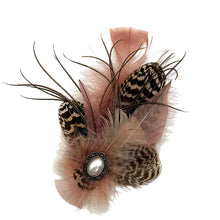 Load image into Gallery viewer, Mushroom Pink & Naturals Magnetic Feather Trim 2