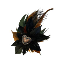 Load image into Gallery viewer, Natural & Black Magnetic Feather Trim