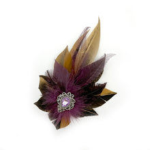 Load image into Gallery viewer, Naturals &amp; Mauve Magnetic Feather Trim
