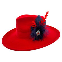 Load image into Gallery viewer, Navy & Red Magnetic Feather Trim