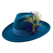 Load image into Gallery viewer, Ocean Blue Wool Felt Hat