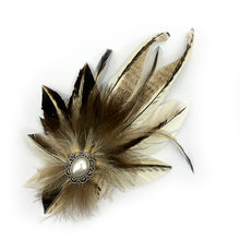 Load image into Gallery viewer, Off White & Black Brown Feather Trim 2