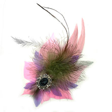 Load image into Gallery viewer, Pale Pink, Lilac, & Smokey Green Magnetic Feather Trim