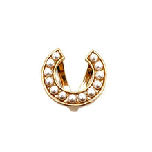 Load image into Gallery viewer, Pearl Horseshoe Scarf Ring