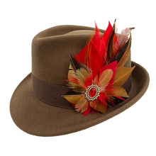 Load image into Gallery viewer, Red & Natural Magnetic Feather Trim