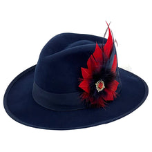 Load image into Gallery viewer, Red & Navy Magnetic Feather Trim 5