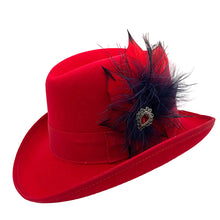 Load image into Gallery viewer, Red Wool Felt Homburg