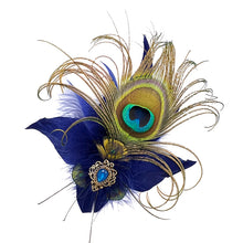 Load image into Gallery viewer, Royal & Peacock Magnetic Feather Trim