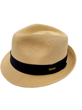 Load image into Gallery viewer, Natural Trilby Black Band
