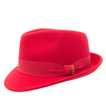 Load image into Gallery viewer, Red Wool Felt Trilby
