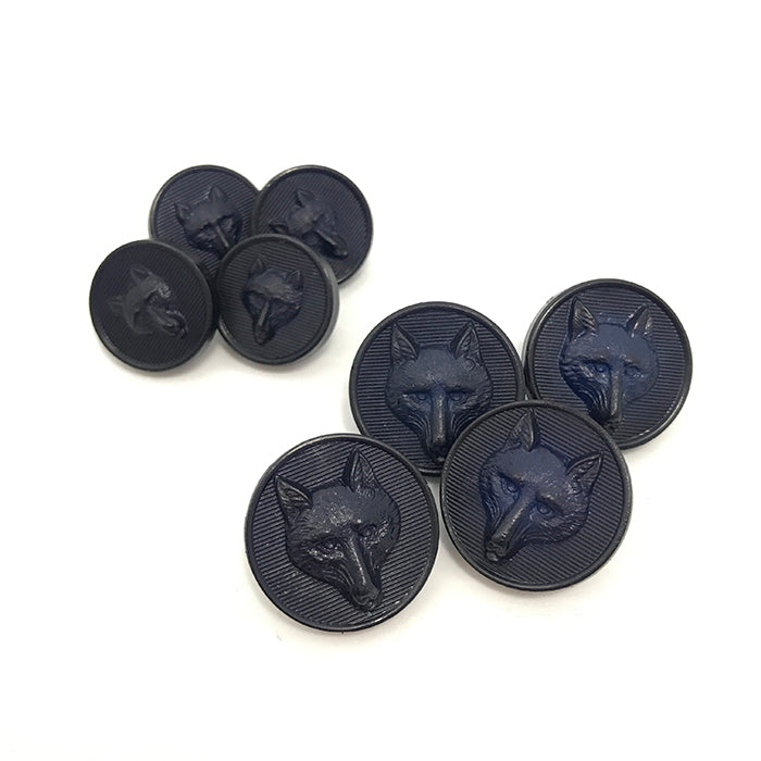 Navy Fox Head Buttons