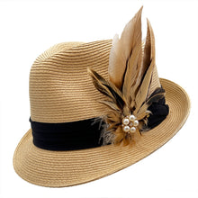 Load image into Gallery viewer, Natural Trilby Black Band