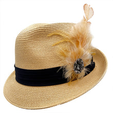 Load image into Gallery viewer, Natural Trilby Black Band