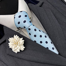 Load image into Gallery viewer, Baby Blue & Navy Spot Tie