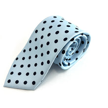 Load image into Gallery viewer, Baby Blue & Navy Spot Tie