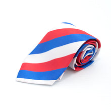 Load image into Gallery viewer, Red, Royal & White Tie