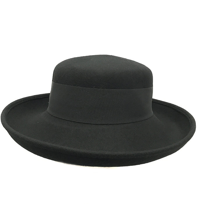 Rita Black Wool Felt Hat