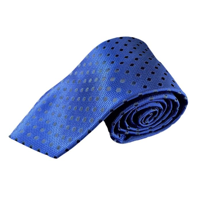 Monochromatic Navy Polka Dot Tie