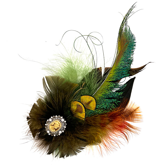 Greens & Rust Magnetic Feather Trim