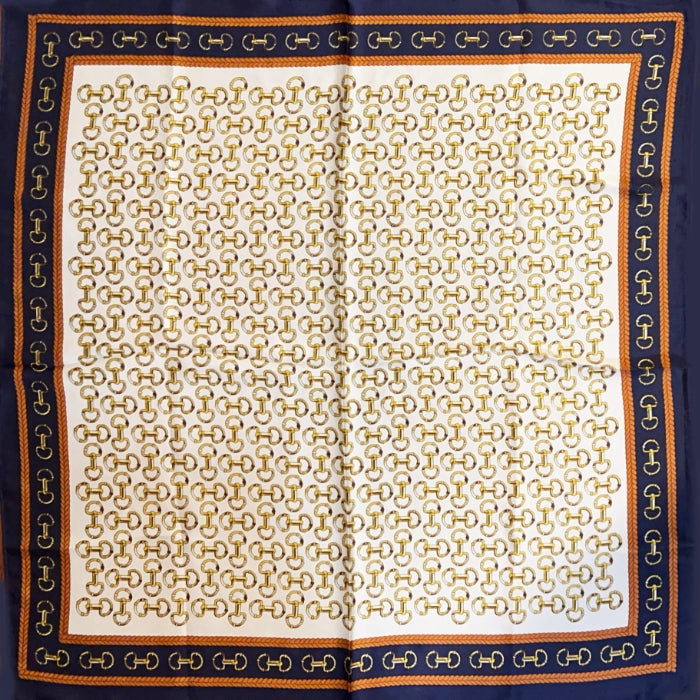 Navy Horse Bit Scarf