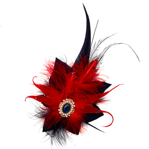 Navy & Red Magnetic Feather Trim 3