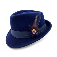 Load image into Gallery viewer, XS Navy &amp; Purple Magnetic Feather Trim
