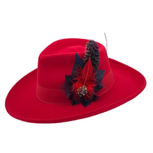 Load image into Gallery viewer, Navy &amp; Red Magnetic Feather Trim 3
