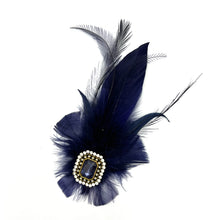 Load image into Gallery viewer, Navy Magnetic Feather Trim
