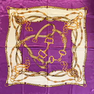 Purple, Cream & Gold Scarf