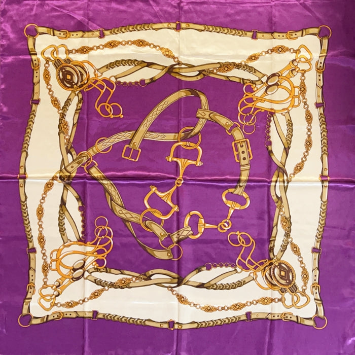 Purple, Cream & Gold Scarf