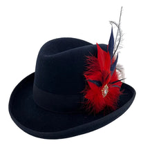 Load image into Gallery viewer, Red &amp; Navy Magnetic Feather Trim
