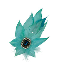 Load image into Gallery viewer, Aqua Magnetic Feather Trim
