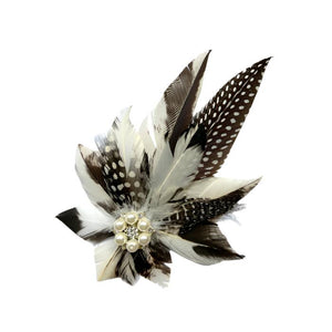 Black & White Magnetic Feather Trim