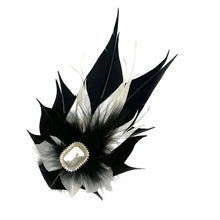 Load image into Gallery viewer, Black &amp; White Magnetic Feather Trim
