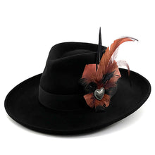 Load image into Gallery viewer, Black Wool Felt Hat
