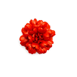 Bright Red Flower Lapel