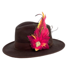 Load image into Gallery viewer, Cerise Pink &amp; Gold Magnetic Feather Trim
