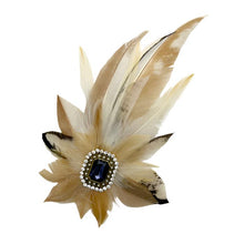 Load image into Gallery viewer, Cream &amp; Caramel Magnetic Feather Trim
