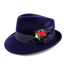 Load image into Gallery viewer, Extra Extra Small Navy &amp; Red  Feather Pin
