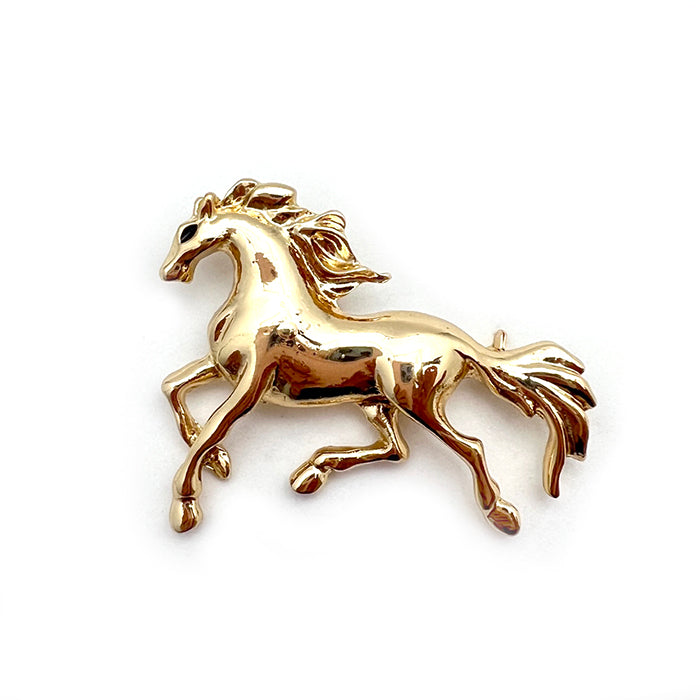 Gold Horse Brooch