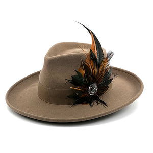 Light Brown Wool Felt Hat